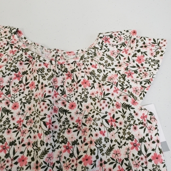 Carter's Kids Floral Layered Sleeves Top Girls 4/5 - Picture 3 of 6